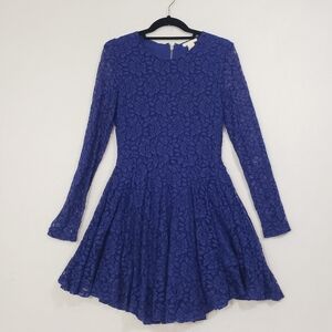 h and m blue lace dress H&M DIVIDE Navy Blue Lace Mini dress-whimsy goth, Witchy grunge
